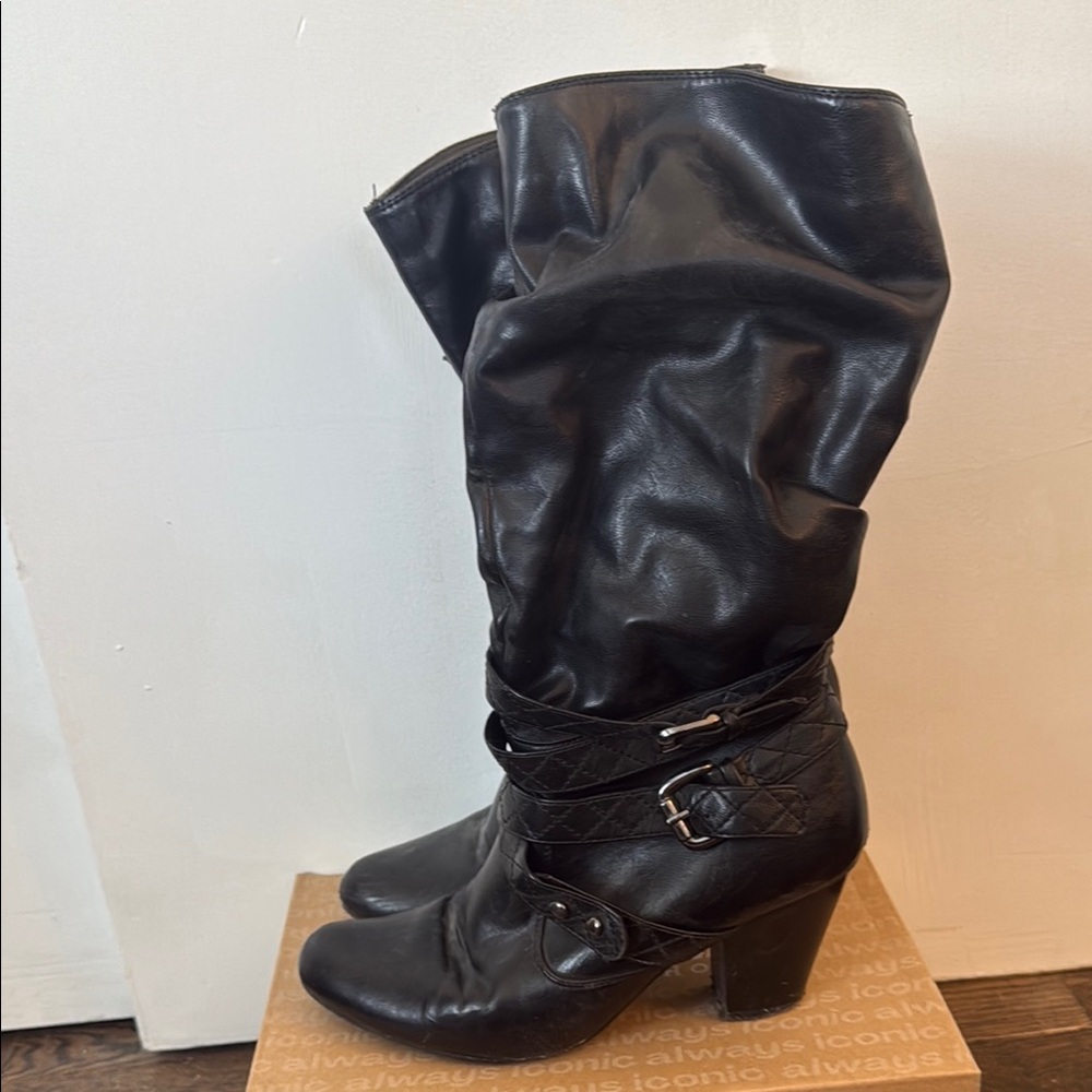 Women's Black Leather Boots
